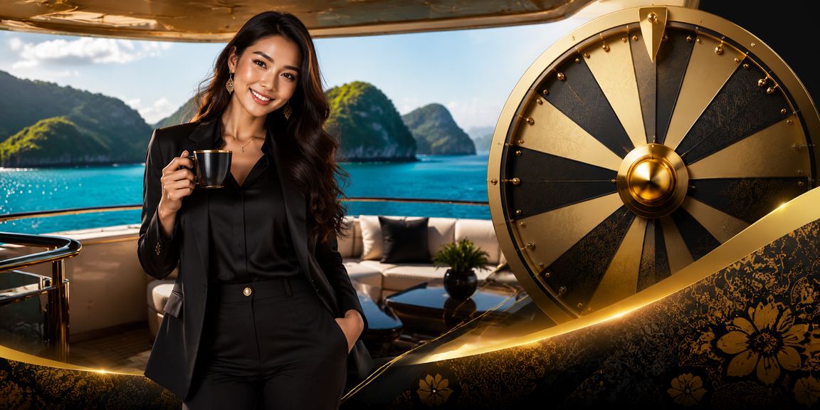 Antarmuka lucky draw dan promosi tikitoto ditampilkan di layar